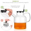 Théière et bouilloire en verre 74Oz