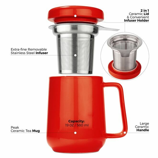 Peak Ceramic Cup Infuser 19oz