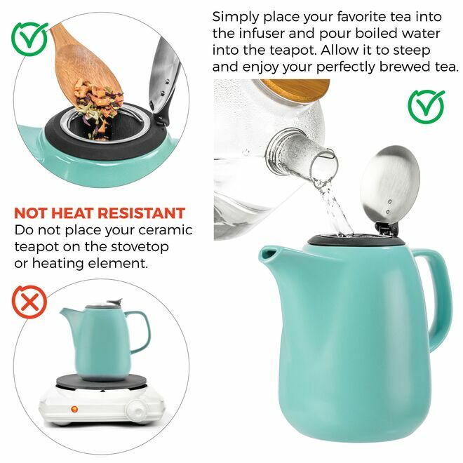Daze Théière en céramique 1400ml/47oz