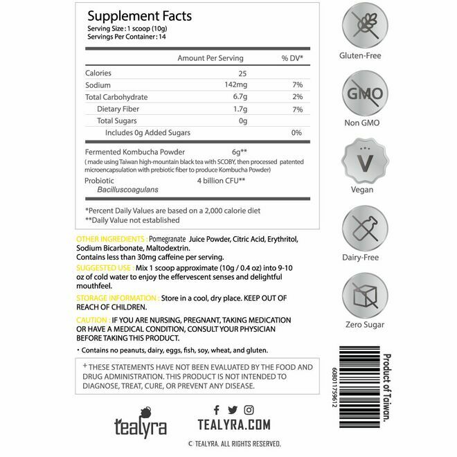 Premezcla de Kombucha y Granada