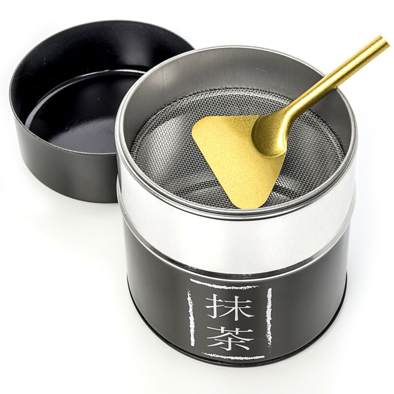 Matcha Tin with Mesh Matcha Accessories Matcha Tea Store